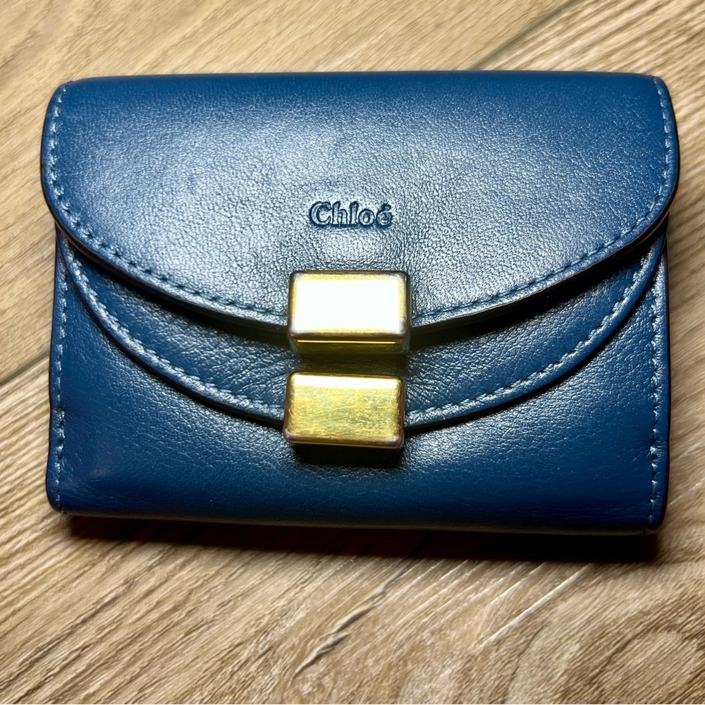 Chloé Blue Leather Wallet